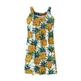 thumbnail image 6 of VBTAPA Sundresses for Women Tropical Print Sleeveless Pleated Mini Dress Hawaiian Beach Vacation Dresses Limited Time Sales Multicolor L, 6 of 7
