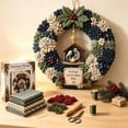 thumbnail image 6 of 3D Fabric Poke Wreath DIY Kit, Christmas Wreath DIY Kit for Adults, Art Craft Kit, Beginner-Friendly Holiday Wreath Making Kit & Door Decor, 6 of 6