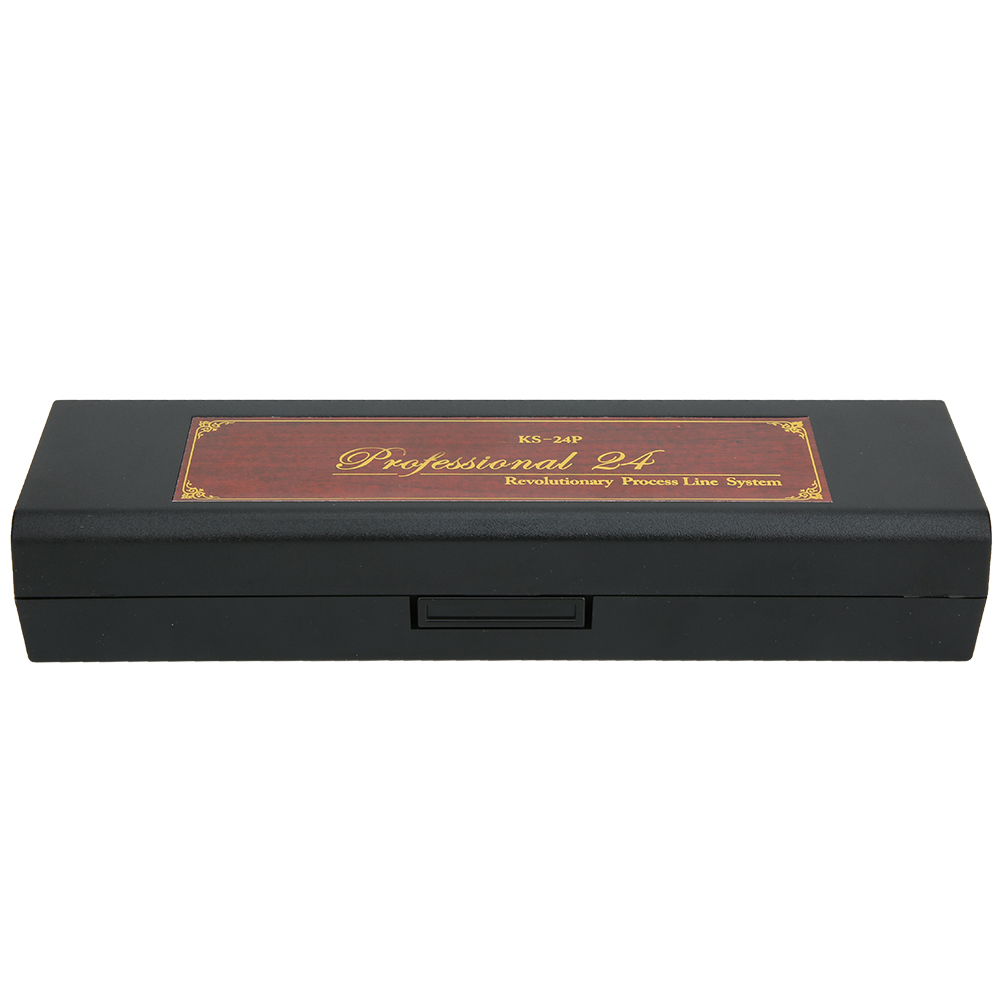 Harmonica Professional Mouthorgan Beginner Gifts 1.2mm Brass Base Plate 24‑Hole Polyphonic(Black G Key)