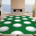 thumbnail image 2 of Design&I 6'x9' Ultra Soft Area Rug, Greens Pin Motif Dimpled Border Championship Crossed Golf Fairway Refined None Fluffy Washable Non Shedding for Guest Room Bedroom Living Room, 2 of 7