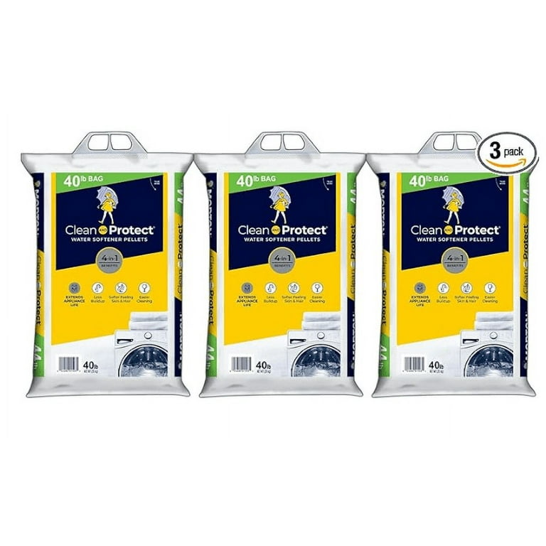 Morton Salt, Clean and Protect Softener Pellets, 40 lb, Reduces