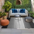 thumbnail image 2 of Black Gray Ombre Outdoor Rug for Patio/Deck/Porch, Non-Slip Large Area Rug 5 x 7 Ft, Vintage Country Wooden Indoor Outdoor Rugs Washable Area Rugs, Reversible Camping Rug Carpet Runner, 2 of 8