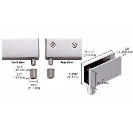 Chrome Pivot Door - CRL Chrome Wide Glass Door Pivot Hinge