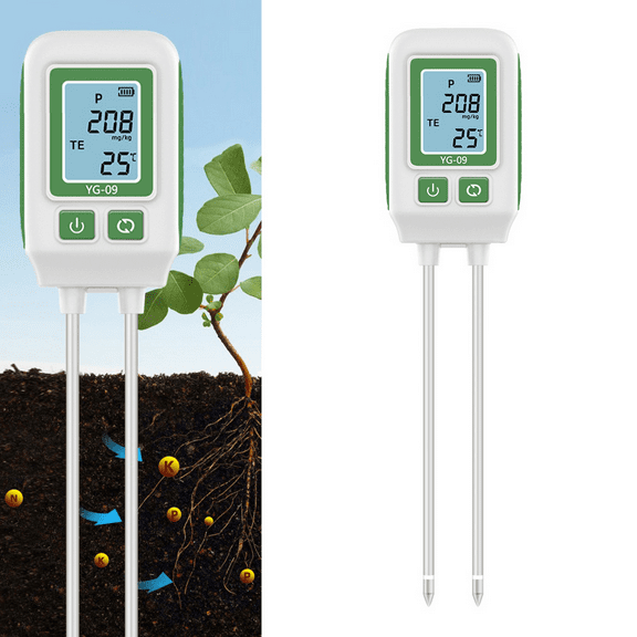4-in-1 Soil Moisture Meter, Probe Soil PH/Light/Moisture Meter for Plants, Soil Tester for Garden, Farm, Lawn, Indoor & Outdoor (Green)