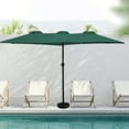 thumbnail image 2 of Northlight 15' Outdoor Patio Market Umbrella with Hand Crank, Green, 2 of 6