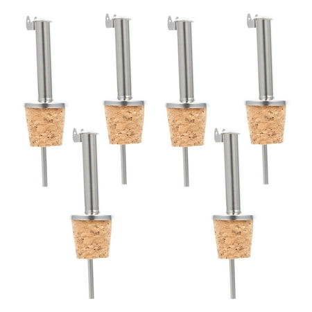 

NUOLUX 6Pcs Household Wine Pourers Wooden Bottle Stoppers Creative Wine Pourers