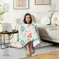thumbnail image 4 of Wearable Blanket,Colorful Mermaid Princess Pattern Hooded Wearable Flannel Blanket for Adults & Teens with Buckle,Winter Poncho Shawl Wrap Cape,50"x60", 4 of 5