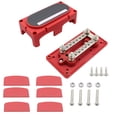 thumbnail image 4 of Barra colectora de 100A, bloque de distribución de energía, módulo resistente con cubierta, 12V-48V CC, barra colectora de 12 vías para camión, RV, Rojo Salvador Bloque de distribución de energía, 4 of 10