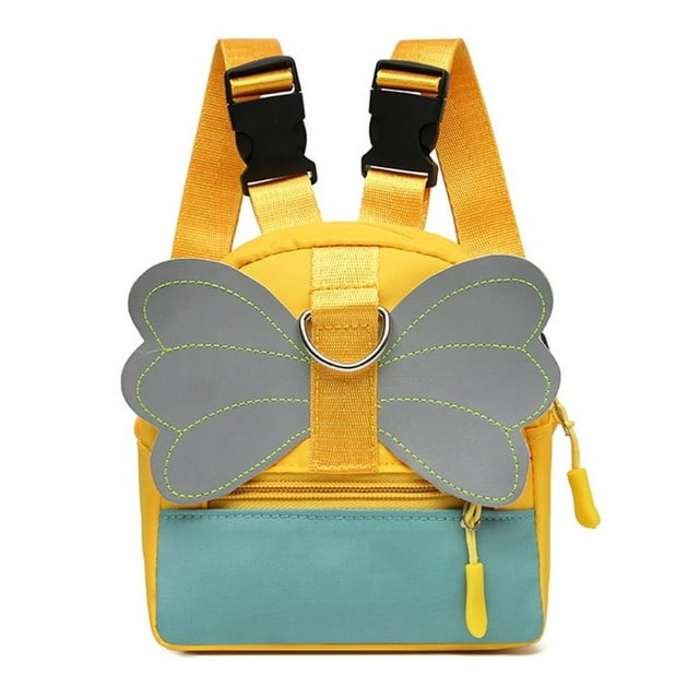 Arnés de mochila para perro, alforja impermeable ajustable para mascotas, mochila con alas reflectantes, correa acoplable con hebilla en forma de D