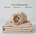thumbnail image 5 of MR&HM Bedding Full Size Sheet Set 4 Pcs, Super Soft Brushed Microfiber Full Sheets, Cozy Bed Sheets for All Seasons (Full Size, Beige), 5 of 9