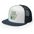 thumbnail image 4 of One Lucky MF St Patrick's Day Trucker Hat, Orange and White Type Embroidery (Navy/ White/ Navy), 4 of 6