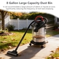 thumbnail image 6 of Wet Dry Vacuum 8 Gallon 6 Peak HP, 3 in 1 Shop Vac with Blowing Function, Heavy Duty Wet/Dry Vac for Floor, Car, Workshop, Garage, Construction Site, Black, 6 of 11