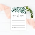 thumbnail image 2 of Koyal Wholesale Silver Dollar Eucalyptus Wedding Advice & Well Wishes Guest Book Cards for Bride and Groom, 56 Pack, 2 of 5