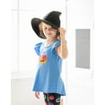 thumbnail image 3 of Millie Loves Lily Girls Blue High-Low Top & Pumpkin Printed Legging Set Size 4T, 3 of 4