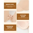 thumbnail image 4 of Aivtalk Womens Bras Full Coverage T-Shirt Bra Underwire One Fab Fit Push Up Lingerie Dreamwire Lingerie Lightly Lined Cups up to H Smoothing Comfort Plus Size Bra Nude 75B, 4 of 7