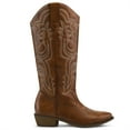 thumbnail image 6 of Pennysue Cowboy Boots For Women Brown Knee High Western Cowgirl Boots Snip Toe Side Zipper Chunky Heel Size 9, 6 of 6