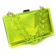 thumbnail image 1 of Bolso bandolera de un solo hombro, bolso cuadrado pequeño con cadena portátil, bolso acrílico transparente para mujerAmarillo transparente, 1 of 5