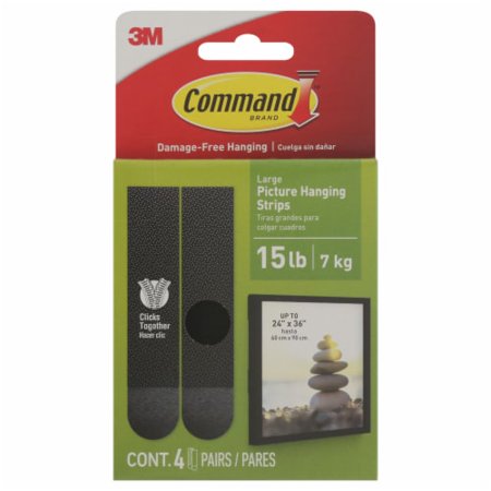 Command Damage-Free Picture Hanging Strips - Black - 4 pk