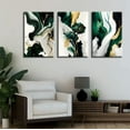 thumbnail image 3 of CDDposter 3Pcs Framed Emerald Green Wall Art, Modern Green and Gold Abstract Marble Canvas Wall Art Paintings Prints Posters Wall Decor Pictures for Living Room Bedroom Office Home Decoration, 3 of 7