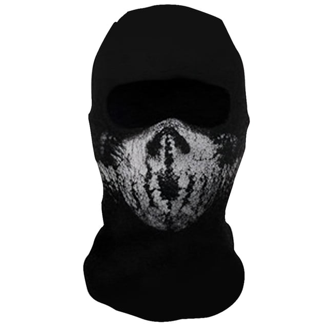Pasamontañas unisex máscara de fantasma máscara de calavera de esqueleto aterrador para Halloween (C)