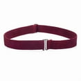 thumbnail image 2 of HOMEIORA 1pc Womens Stretch Belt Adjustable Web Belt Metal Buckle All Occasion Dress Belt, Fashion Accessory - Wine Red, 2 of 8