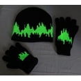 thumbnail image 2 of N'Ice Caps Big Kids Boys Hat Glove Set - Cable Knit and Sherpa Lined - Winter Black, 2 of 2