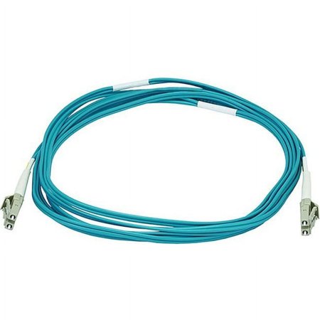UPC: 0844660063872 | Monoprice Fiber Optic Cable – 3 Meter – Aqua | LC to LC  OM3  50/125 Type  Multi Mode  10Gb  Duplex