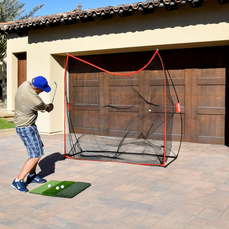  GoSports Golf Practice Hitting Net - Choose Between Huge 10 ft  x 7 ft or 7 ft x 7 ft Nets - Personal Driving Range for Indoor or Outdoor  Use 