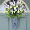 thumbnail image 5 of Sunjoy Tech Tulips Artificial Flowers Faux Silk Tulip Stems for Easter Spring Wreath Wedding Bouquet Centerpiece Floral Arrangement Cemetery Table Décor 14" Tall, 5 of 8
