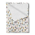 thumbnail image 2 of Mushroom Soft Flannel Fleece Throw Blanket, Colorful Pattern with Morchella Morel Porcini Mushrooms in Kids Cartoon Style, Cozy Plush for Indoor and Outdoor Use, 70" x 90", Multicolor, by Ambesonne, 2 of 5