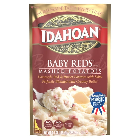 2 Pack - Idahoan Potatoes Mashed Baby Reds 4.1 oz Package May Vary