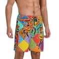 thumbnail image 2 of Fotbe Dancing African Womans Pajama Shorts for Men, Men's Pajama Bottoms, Sleepwear,Short Pajama Pants-XX-Large, 2 of 9
