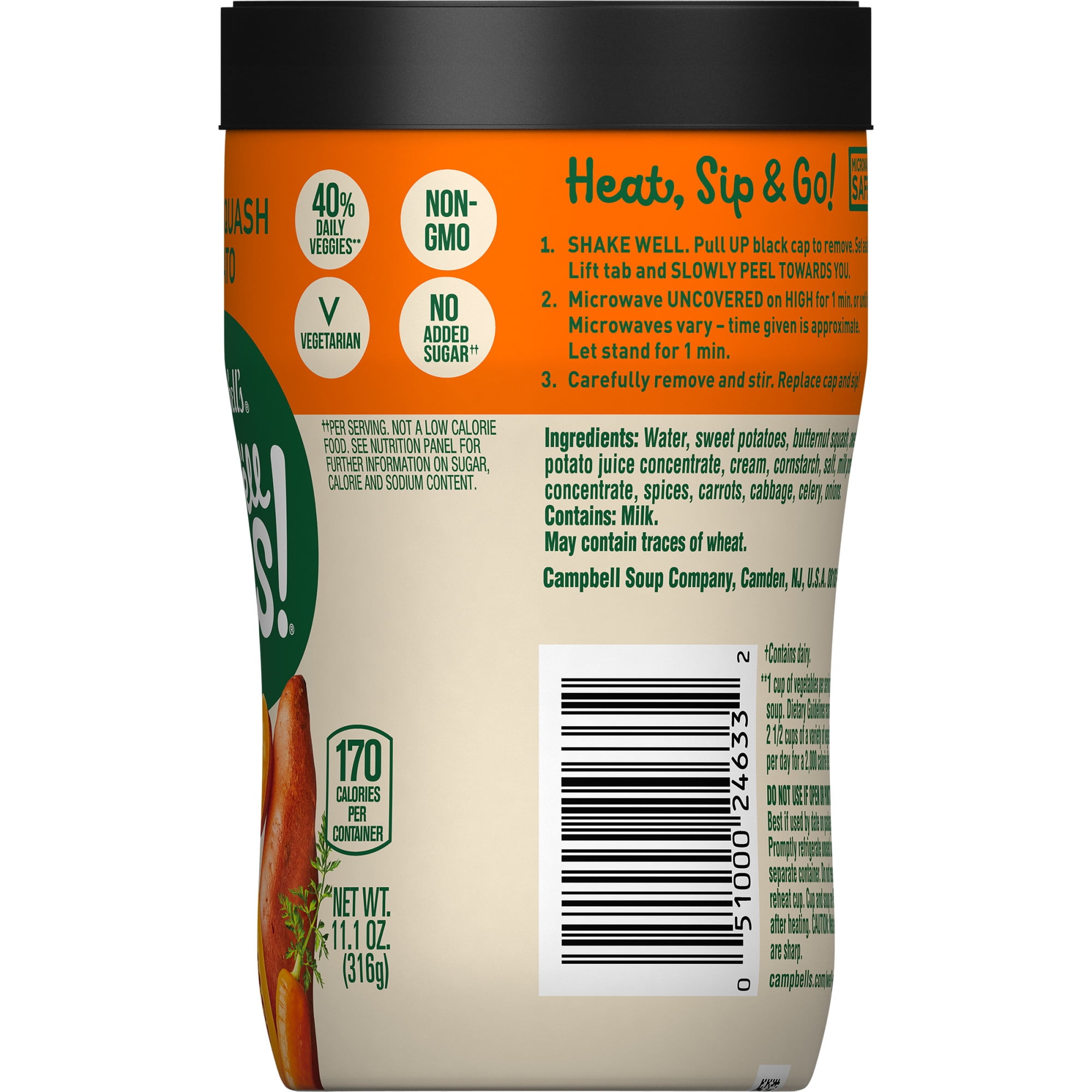 Campbell's Well Yes! Sipping Soup, Butternut Squash & Sweet Potato, 11.1 oz.