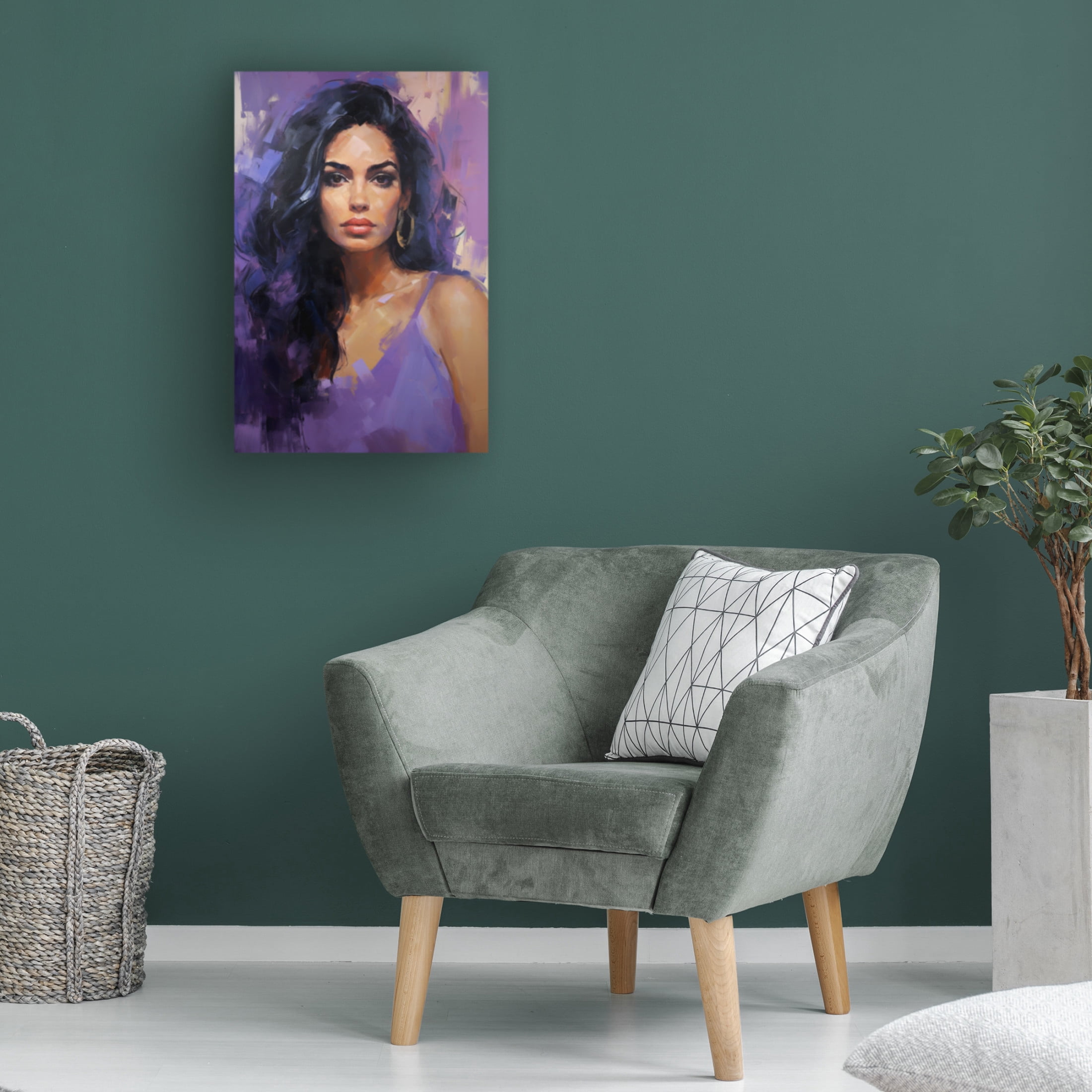 Canvas Wall Art - Ray Heere 'Colorful Model 11' Wall Art for Living Room, Bedroom, or Office Décor by Trademark Fine Art - 22 x 32 Inches