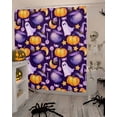thumbnail image 4 of Halloween Pumpkin Ghost Candy Shower Curtain for Bathroom, Witch Hat Potion Purple Orange Waterproof Shower Curtains Washable Quick Dry with Hooks Bathtub Curtains 72x72 IN, 4 of 6
