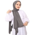 thumbnail image 1 of Mantón de moda Sonducket de gasa de poliéster para bufanda hijab elegante y modesto blanco, 1 of 6