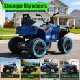 thumbnail image 3 of Okybaby 12V Kids Ride on Electric ATV with Dual Motor, Off Road Ride on Toy Cars with 2WD,MP3,LED Lights, Kids Electric ATV for Toddlers Aged 3+, Blue, 3 of 6