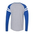 thumbnail image 3 of LAT Mens Fine Jersey Mash Up Long Sleeve Tee, S, Vintage Heather-Vintage Royal, 3 of 3