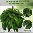 thumbnail image 5 of Qeswwen2024 23” Artificial Plastic Boston Fern Plant (2 Count), 5 of 7