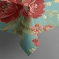 thumbnail image 5 of Pioneer Flower Floral Print Pattern Square Tablecloth,Waterproof Square Table Cover,Wipeable Spillproof Washable Table Cover for Home Kitchen Party Decor 42"X42"(107x107cm), 5 of 6