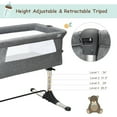 thumbnail image 5 of Infans Portable Baby Bedside Bassinet Infant Travel Bassinet Crib W/Carrying Bag Grey, 5 of 7