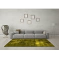 thumbnail image 3 of Ahgly Company Machine Washable Indoor Rectangle Oriental Yellow Industrial Area Rugs, 4' x 6', 3 of 4