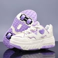 thumbnail image 6 of Yiomxhi Kids Roller Shoes, Girls Boys Sneakers with Wheels, Become Sport Sneaker for Birthday Christmas Children Gift, Adjustable Roller Skates Suitable for School Outdoor, 6 of 7