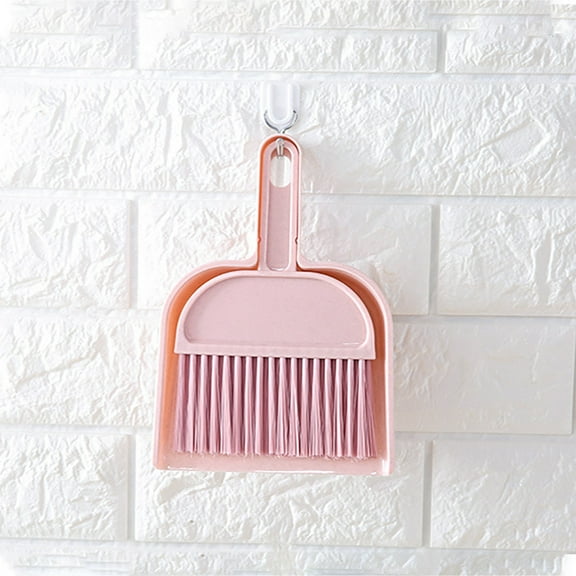 JilgTeok 1 Packs Mini Desktop Sweep Cleaning Brush with Dustpan Small Portable for Home Office Car Table Cleaning Set
