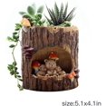 thumbnail image 2 of Pots de Plantes Succulentes en Résine Ornement en Forme de Trou d'Arbre pour Balcon Bureau, 2 of 7