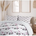 thumbnail image 6 of Ambesonne Paisley Duvet Cover Sets, Abstract Cultural Swirling, 2-King, Black Grey and Pink, 6 of 7