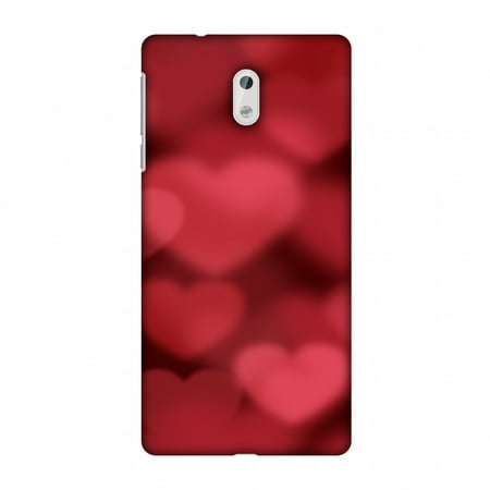 Fused Heart - Nokia 3 Case, Premium Handcrafted Designer Hard Shell Snap On Case Printed Back Cover with Screen Cleaning Kit for Nokia 3, Slim, Protective - Faded Hearts