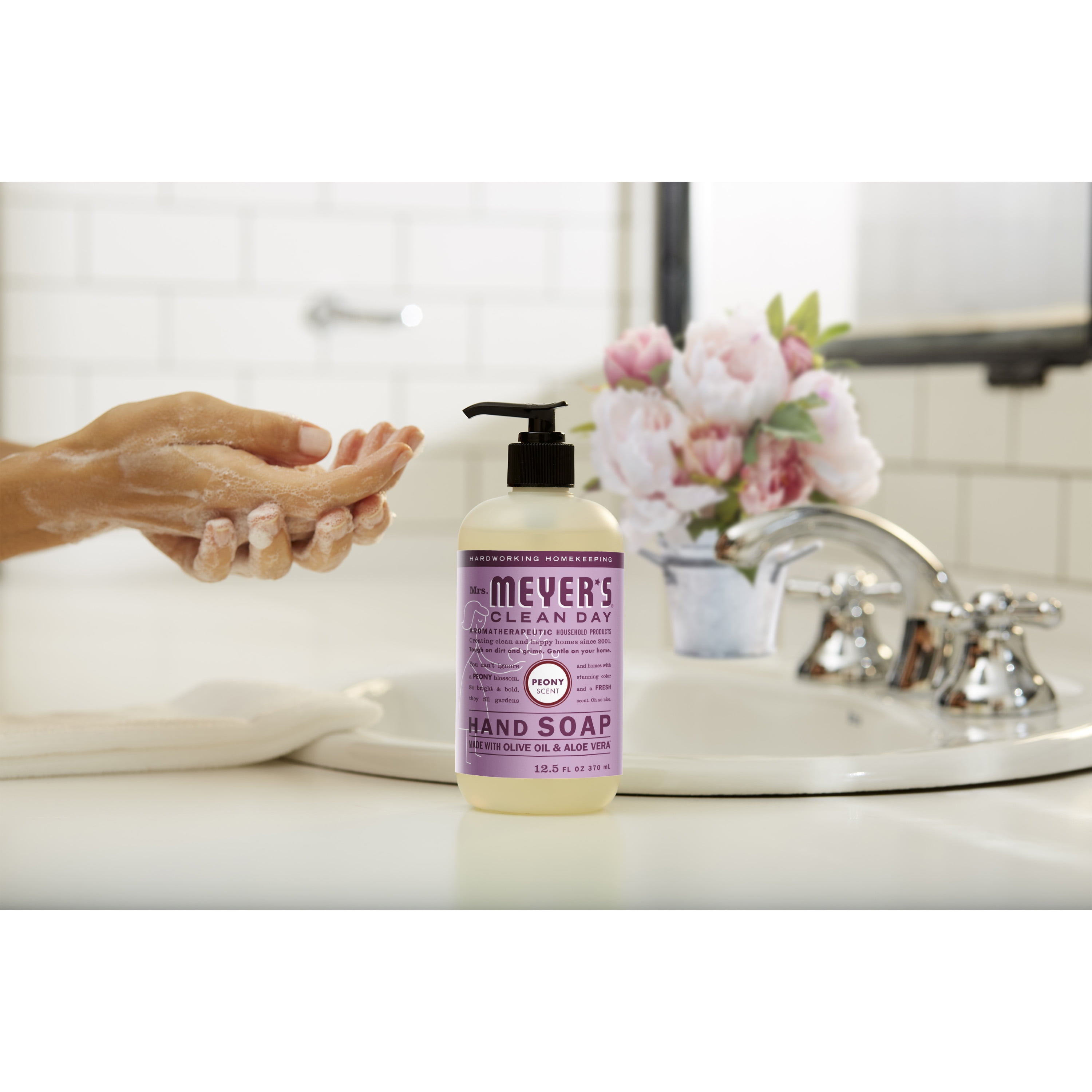 Mrs. Meyer's Liquid Hand Soap Peony, 12.5 OZ (Pack of 6)