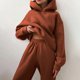 thumbnail image 1 of Women Tracksuit 2 Piece Sets Warm Hoodies Top Pant Suits Sweatshirts Outfits, 1 of 8