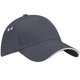 thumbnail image 1 of Beechfield - Gorra/Visera 5 paneles Unisex deportiva Modelo Ultimate sandwich - Verano/Piscina - 100% algodón. (Paquete de 2) (Grafito/Gris concha), 1 of 2